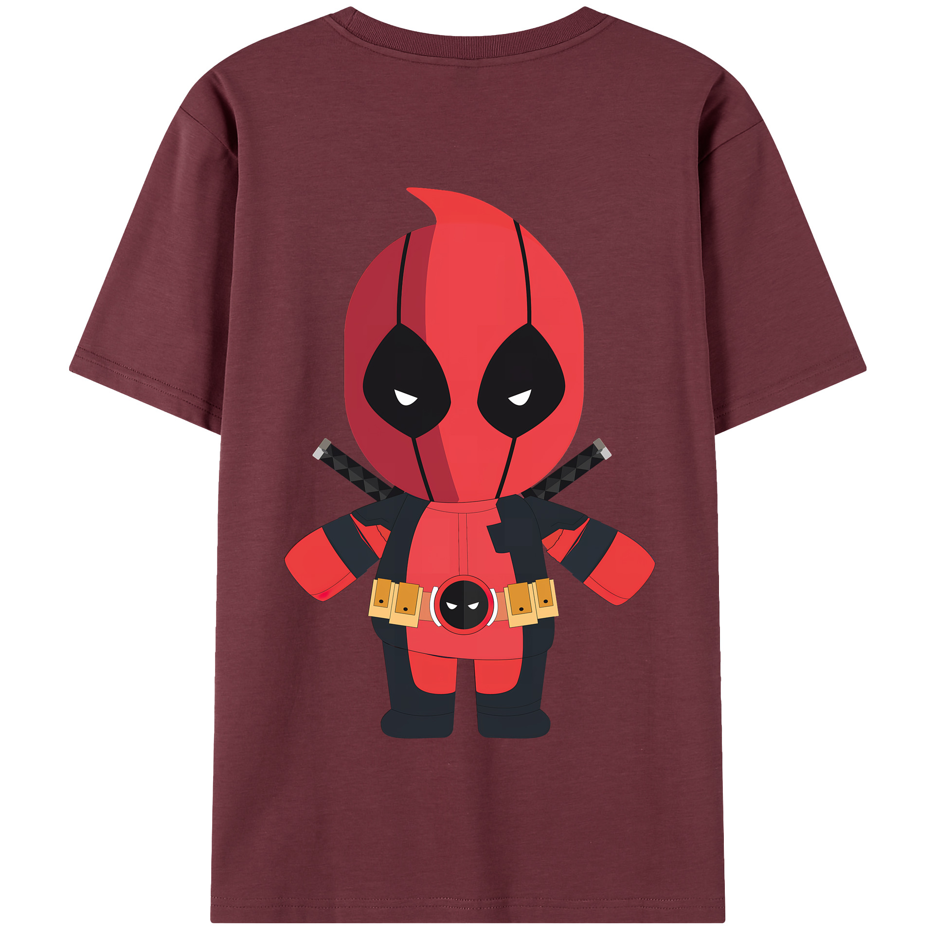 （画像用） Deadpool デッドプール 綿100％半袖Tシャツ（背面プリント）